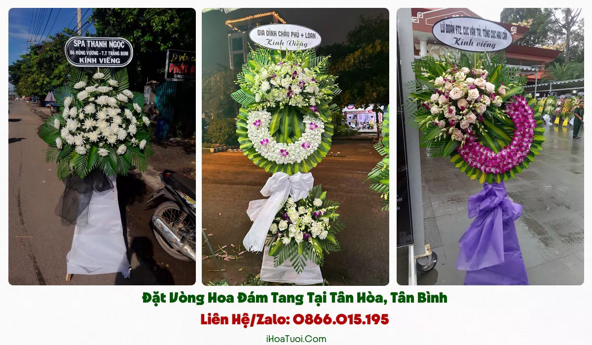 Giao vòng hoa đám tang khắp Phường Tân Hòa