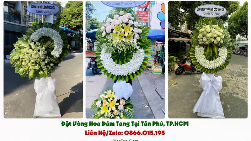 Vòng Hoa Viếng Đám Tang Phường Tân Phú, TP.HCM (Tân Phú Cũ)