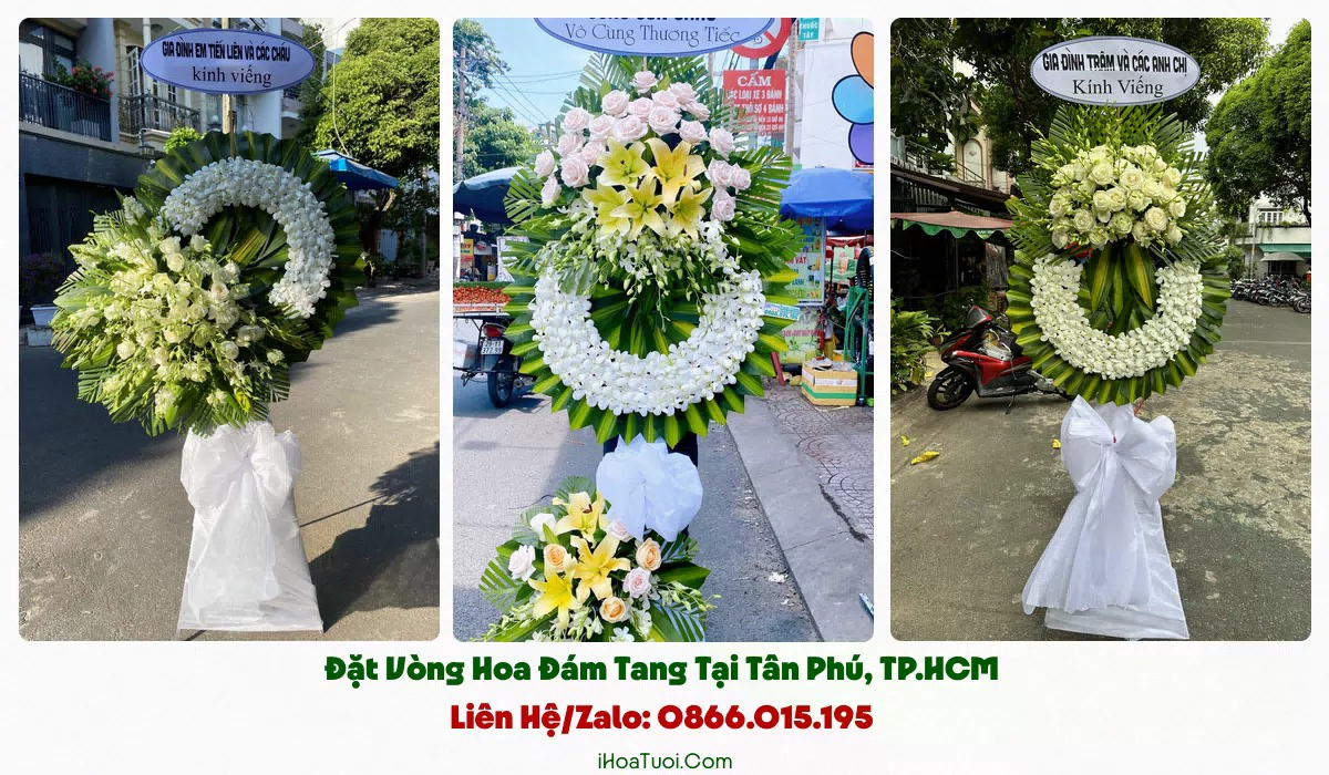 Vòng Hoa Viếng Đám Tang Phường Tân Phú, TP.HCM (Tân Phú Cũ)