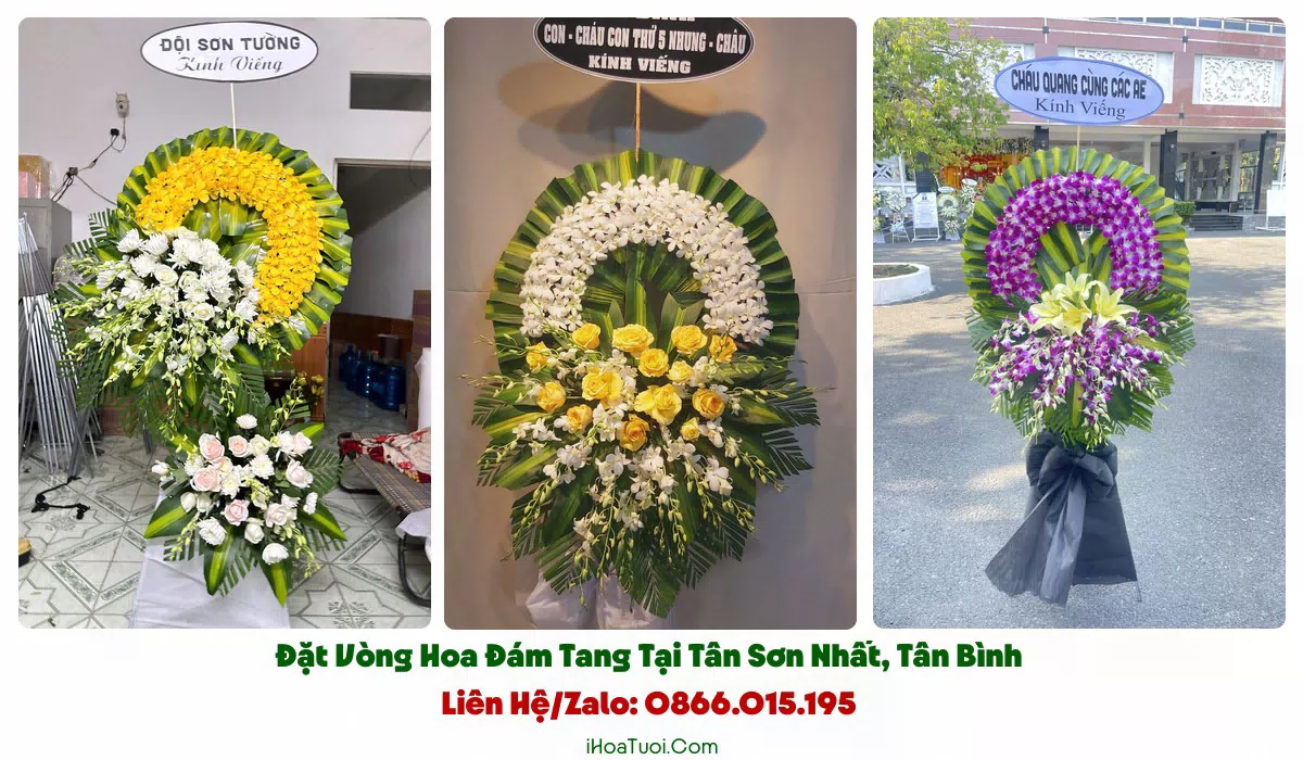 Kệ hoa viếng trang nghiêm đặt tại Tân Sơn Nhất