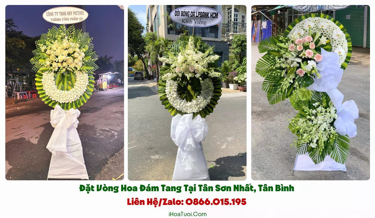 Giao vòng hoa đám tang khắp khu vực Tân Sơn Nhất