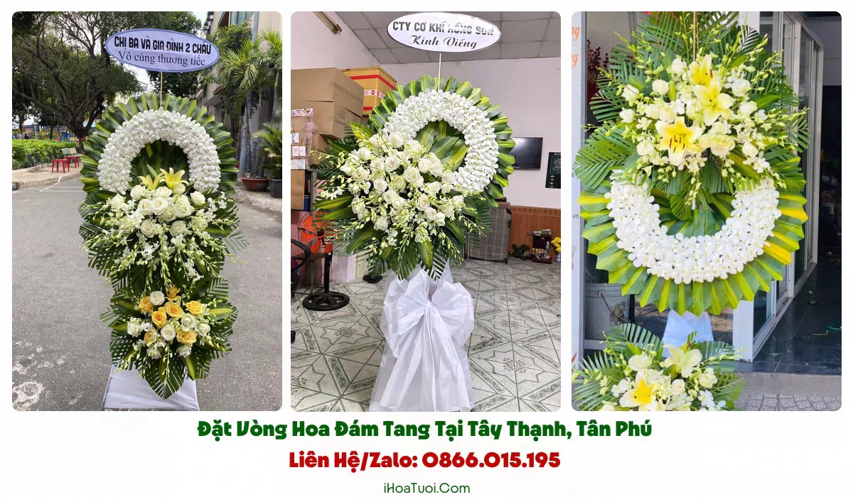 Kệ hoa viếng trang nghiêm cho công ty tại Phường Tây Thạnh