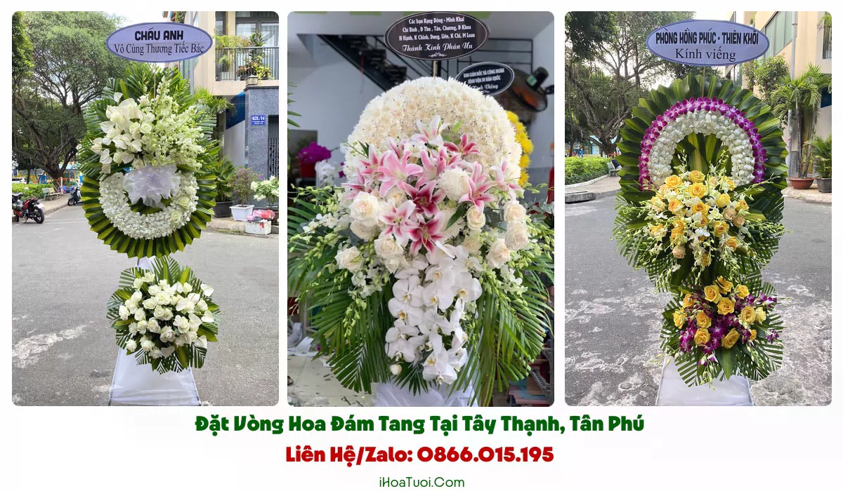 Giao hoa viếng khắp Phường Tây Thạnh và khu lân cận