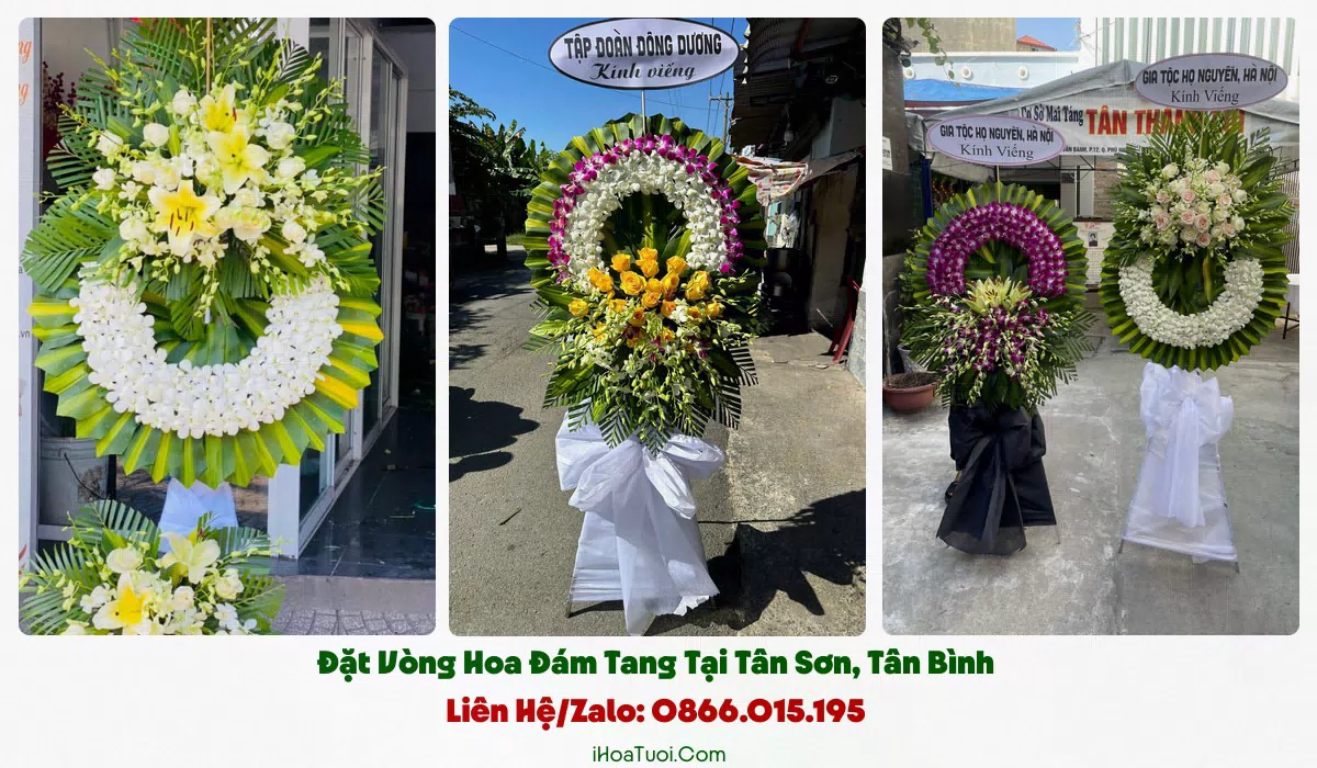 Giao vòng hoa đám tang khắp Phường Tân Sơn và khu lân cận