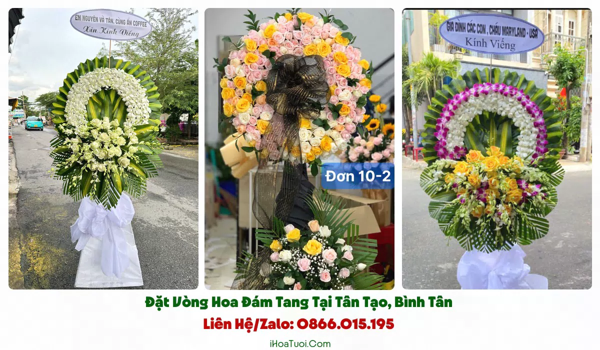Kệ hoa viếng trang nghiêm tại khu công nghiệp Tân Tạo