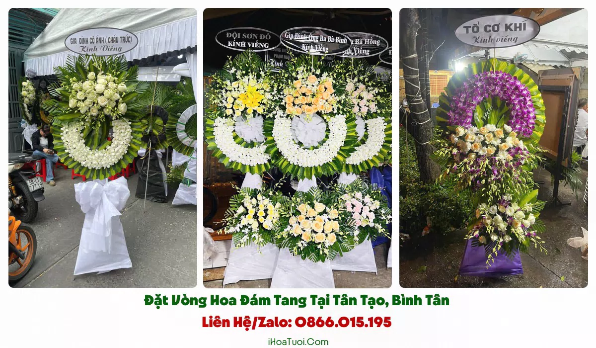 Giao vòng hoa viếng đúng giờ tại Tân Tạo