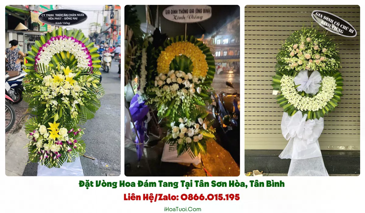 Giao vòng hoa đám tang đúng giờ tại Phường Tân Sơn Hòa, Quận Tân Bình