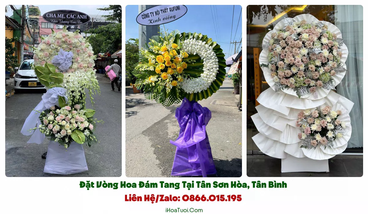 Giao vòng hoa đám tang khắp Phường Tân Sơn Hòa và khu lân cận