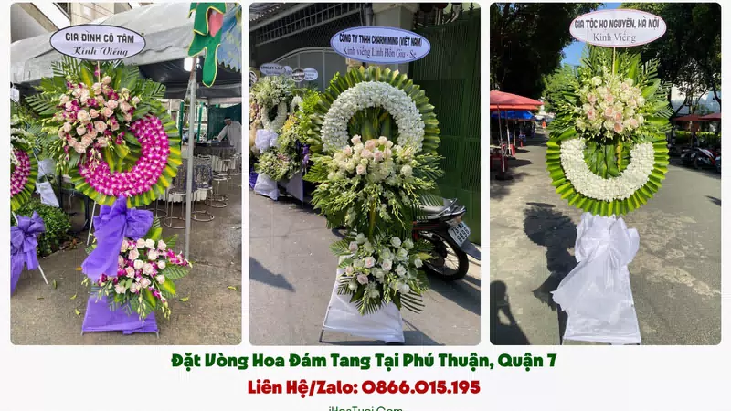 Vòng Hoa Viếng Đám Tang Phường Phú Thuận, TP.HCM (Quận 7 Cũ)