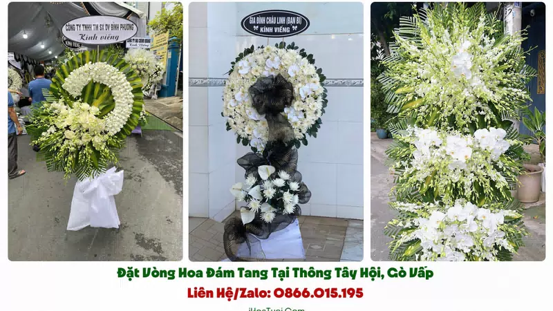 Vòng Hoa Viếng Đám Tang Phường Thông Tây Hội, TP.HCM (Quận Gò Vấp Cũ)