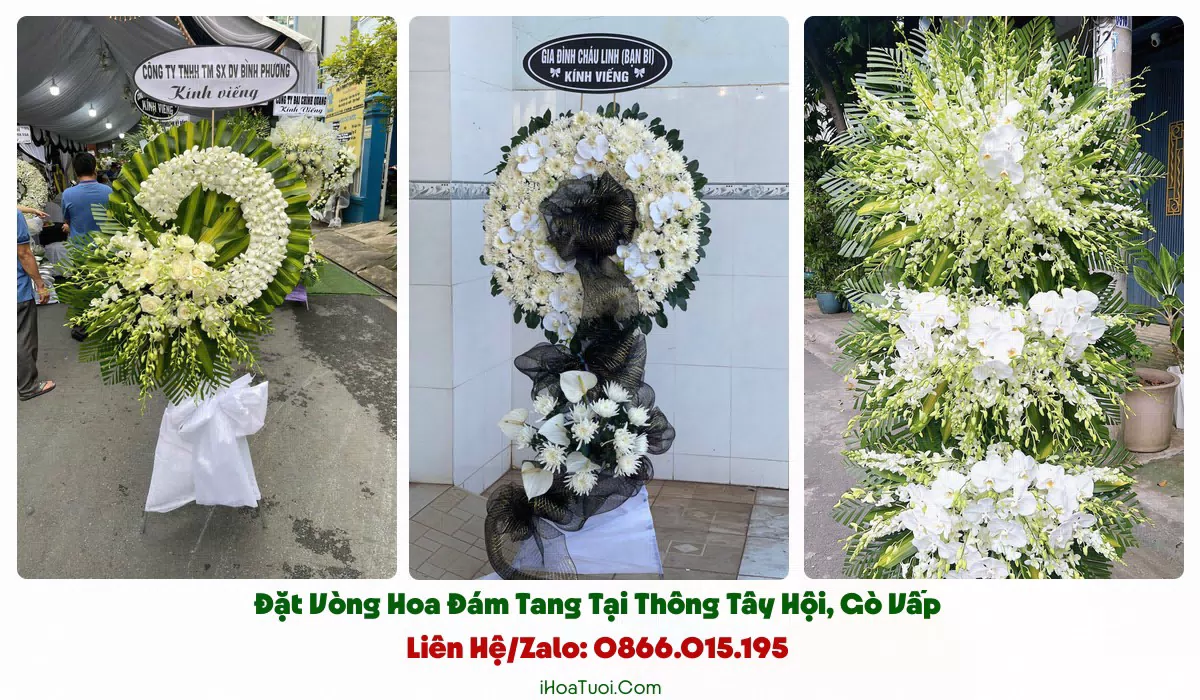 Vòng Hoa Viếng Đám Tang Phường Thông Tây Hội, TP.HCM (Quận Gò Vấp Cũ)