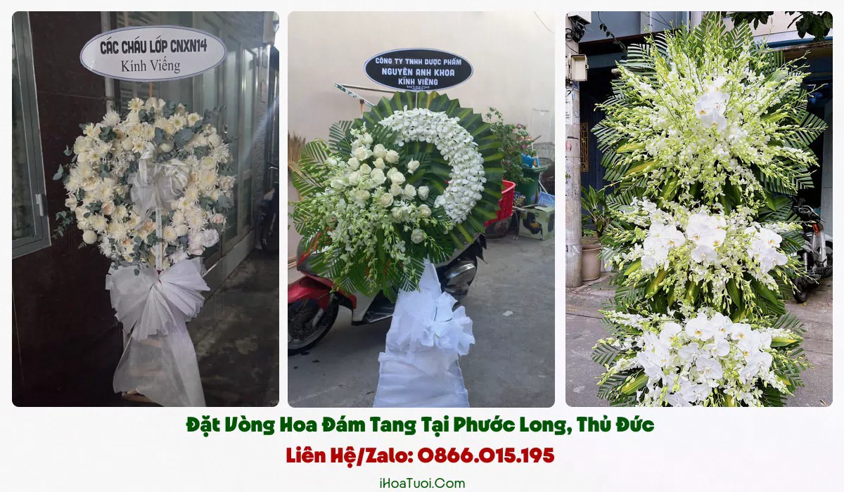Shop giao vòng hoa tang lễ đúng giờ tại Phường Phước Long