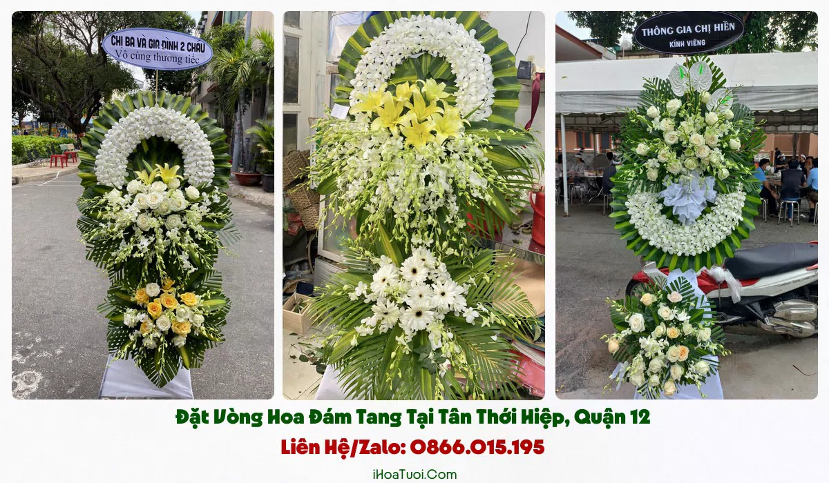 Các loại vòng hoa viếng đám tang Tân Thới Hiệp