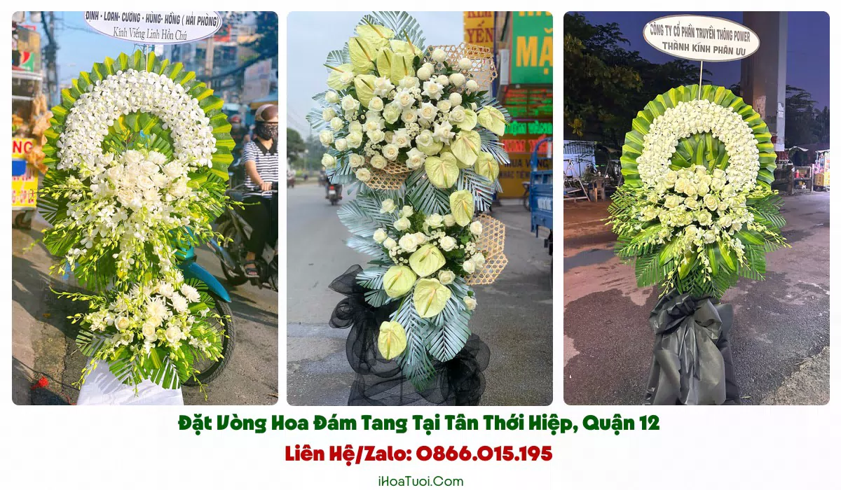 Kệ hoa viếng trang nghiêm tại Tân Thới Hiệp