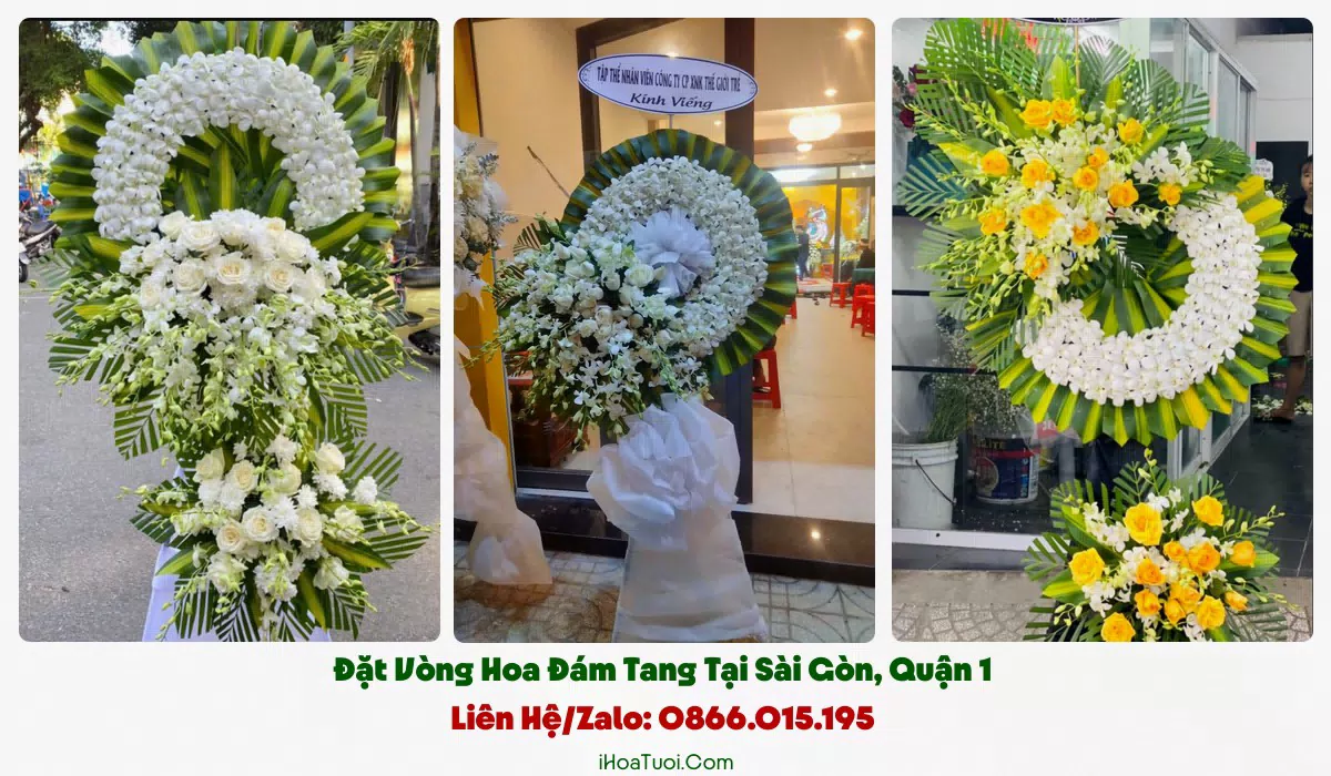 Đặt Vòng Hoa Đám Tang Phường Sài Gòn, TP.HCM (Quận 1 Cũ)