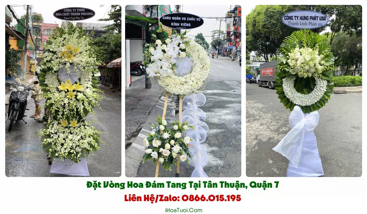 Đặt Vòng Hoa Đám Tang Phường Tân Thuận, TP.HCM (Quận 7 Cũ)