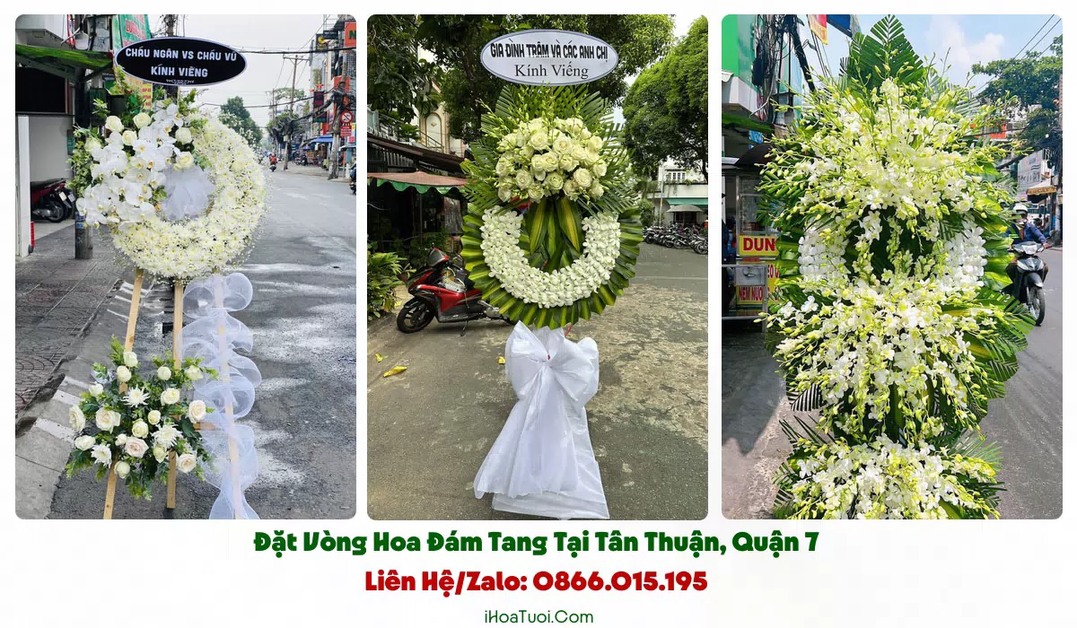 Giao vòng hoa viếng đúng giờ tại Tân Thuận