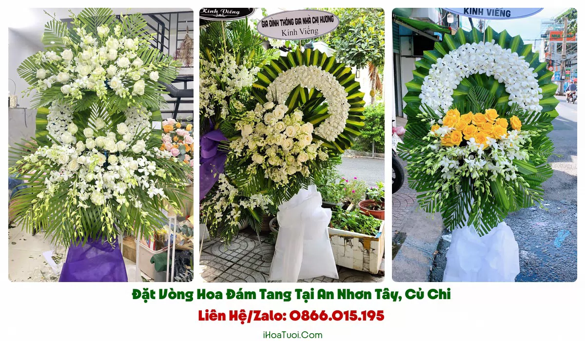 Các loại vòng hoa đám tang tại Xã An Nhơn Tây