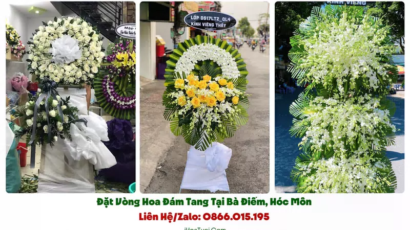 Vòng Hoa Viếng Đám Tang Xã Bà Điểm, TP.HCM (Huyện Hóc Môn Cũ)