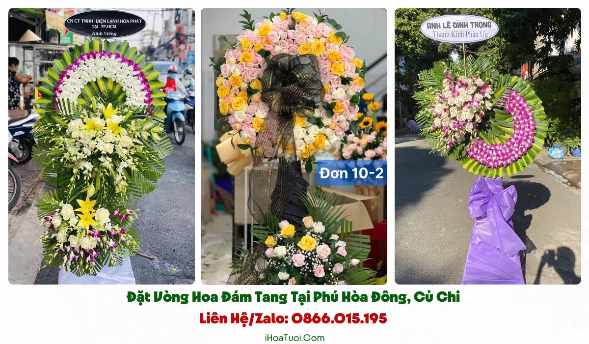 Đặt Vòng Hoa Đám Tang Xã Phú Hòa Đông, TP.HCM (Huyện Củ Chi Cũ)