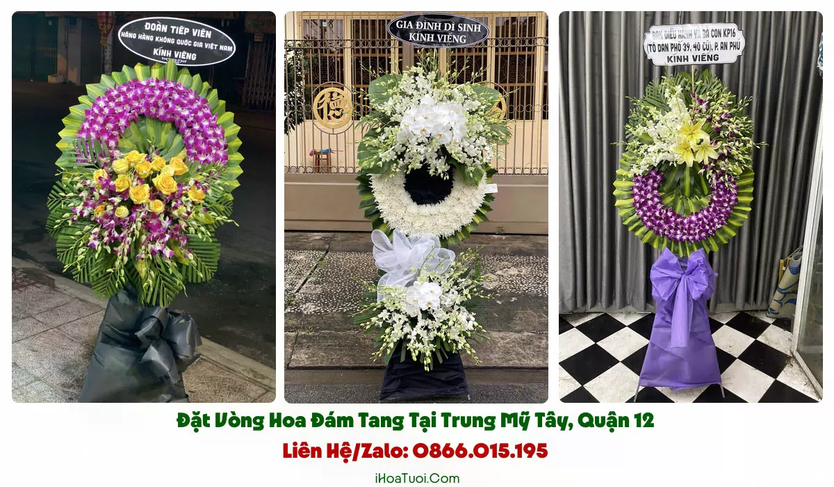 Đặt Vòng Hoa Đám Tang Phường Trung Mỹ Tây, TP.HCM (Quận 12 Cũ)