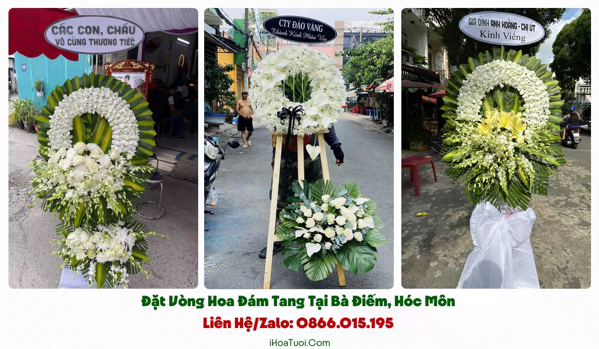Giao vòng hoa viếng đám tang khắp Xã Bà Điểm và vùng lân cận