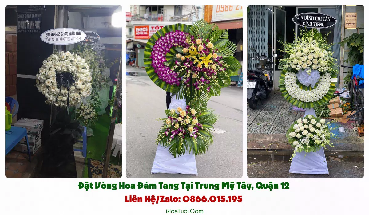 Các loại vòng hoa viếng đám tang Trung Mỹ Tây