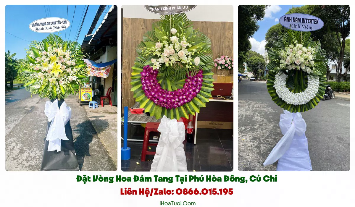 Giao hoa viếng khắp xã Phú Hòa Đông và lân cận