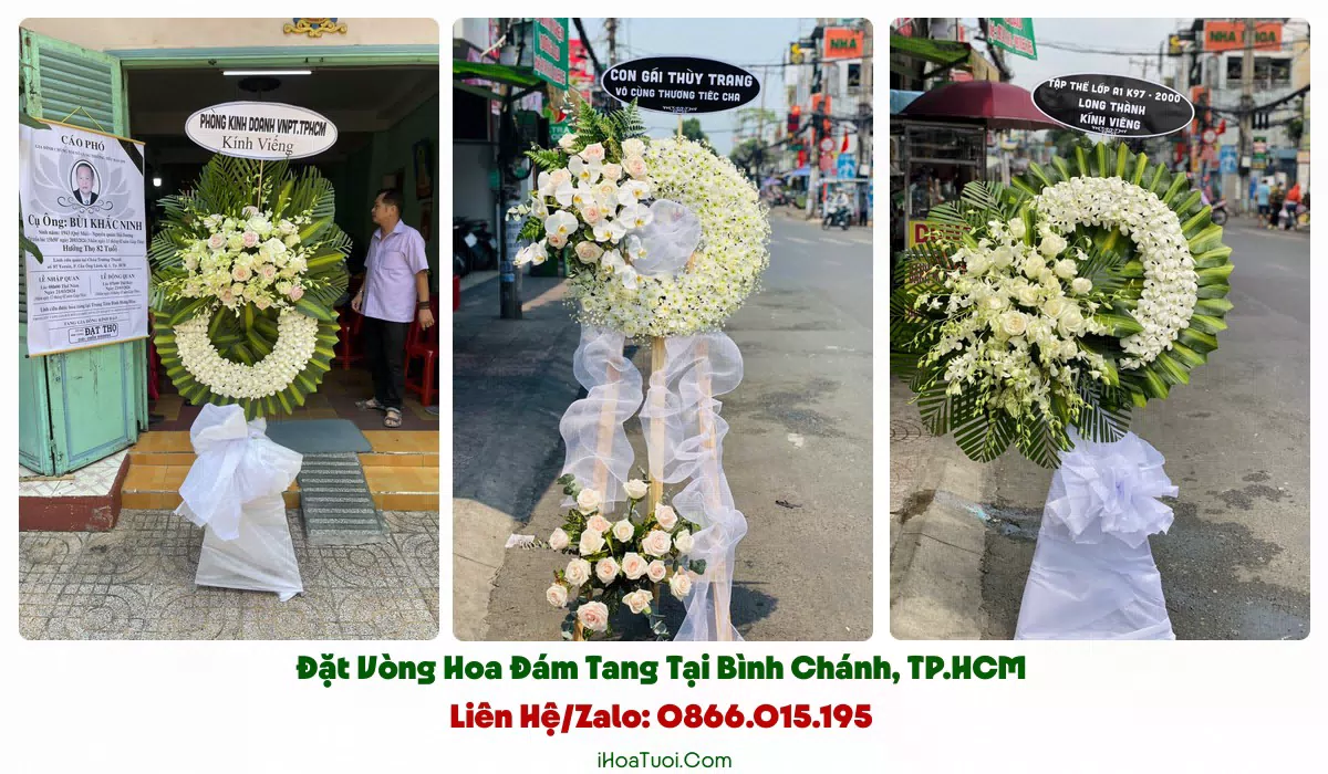 Các loại vòng hoa tang lễ tại Xã Bình Chánh
