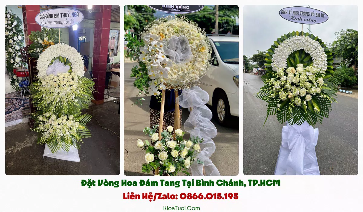 Giao vòng hoa tang lễ đúng giờ tại Xã Bình Chánh