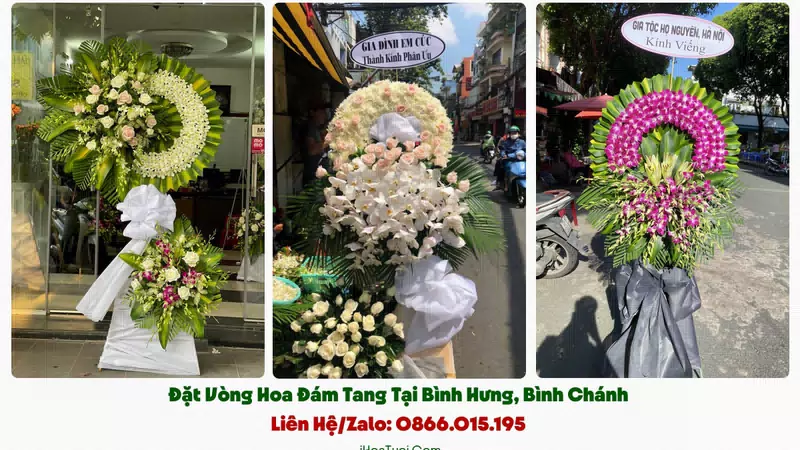 Đặt Vòng Hoa Đám Tang Xã Bình Hưng, TP.HCM (Huyện Bình Chánh Cũ)