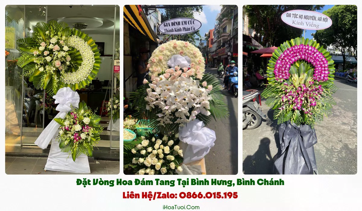 Đặt Vòng Hoa Đám Tang Xã Bình Hưng, TP.HCM (Huyện Bình Chánh Cũ)
