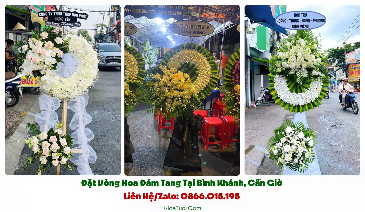 Các loại vòng hoa đám tang Xã Bình Khánh để chọn
