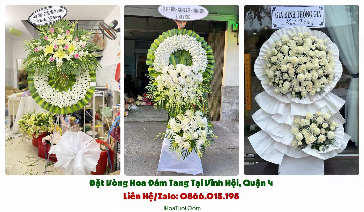Giao vòng hoa viếng đúng giờ tại Vĩnh Hội