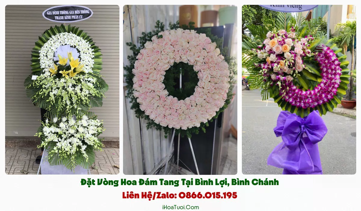 Các loại vòng hoa đám tang Xã Bình Lợi để chọn