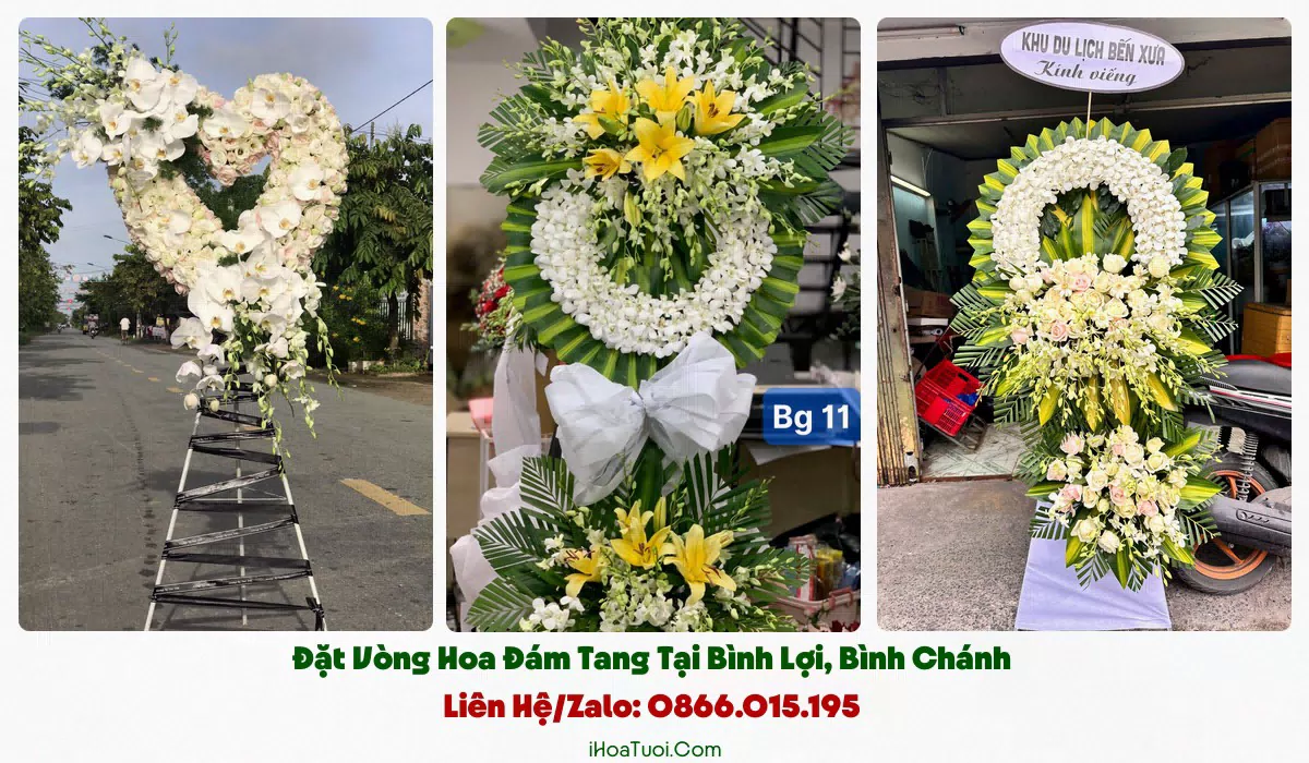 Giao vòng hoa đám tang đúng giờ tại Xã Bình Lợi