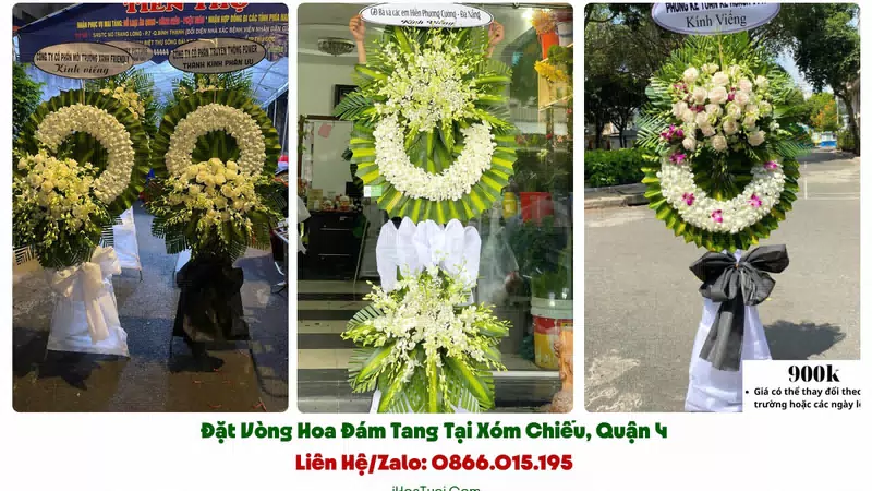 Đặt Vòng Hoa Tang Lễ Phường Xóm Chiếu, TP.HCM (Quận 4 Cũ)