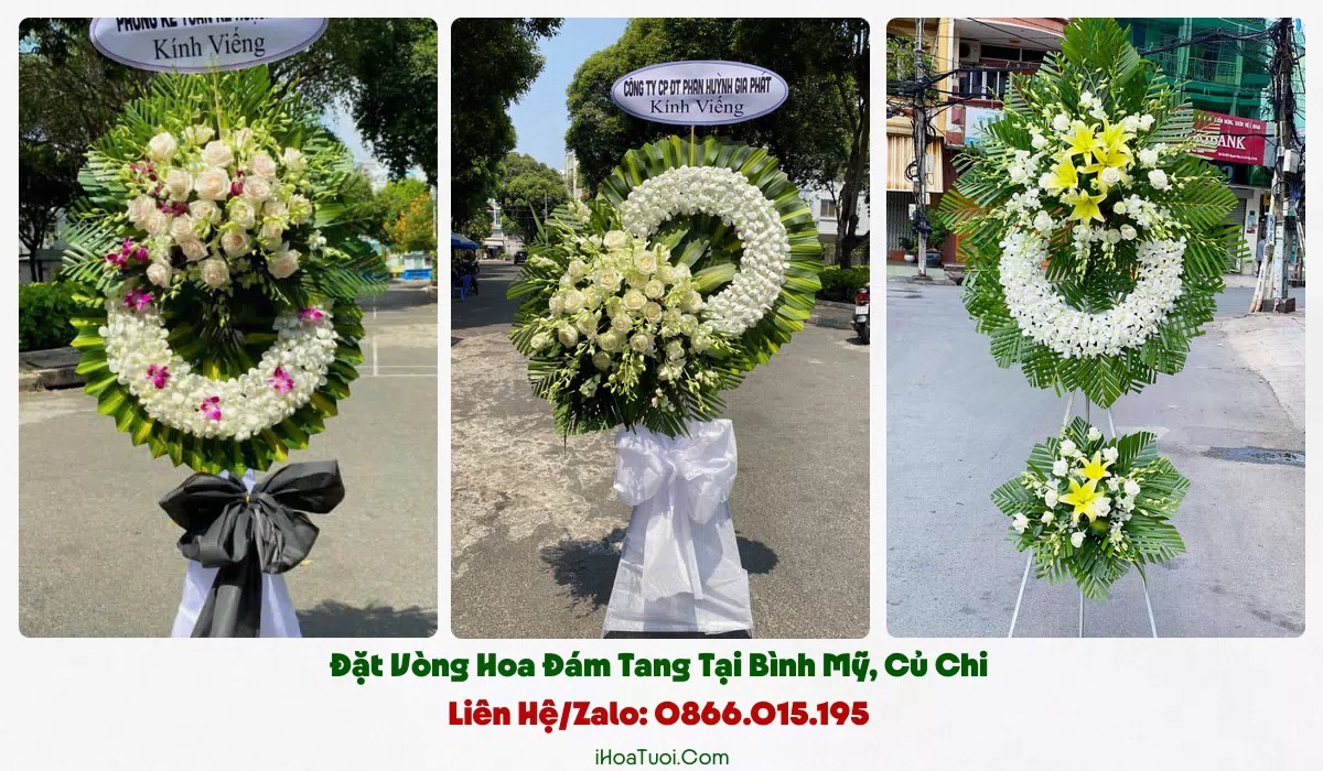Các loại vòng hoa đám tang Xã Bình Mỹ để chọn