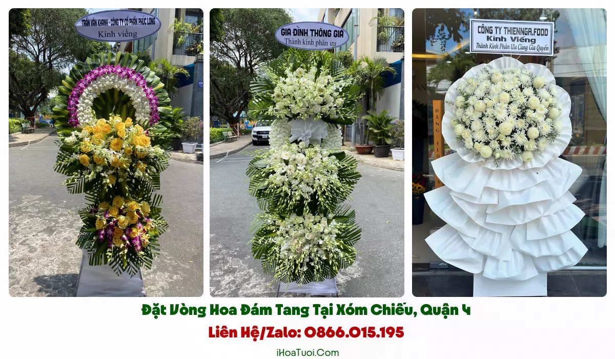 Giao vòng hoa viếng đúng giờ tại Xóm Chiếu