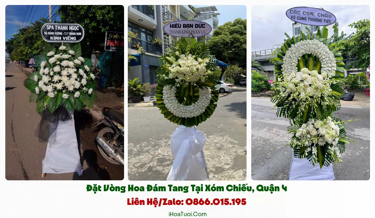 Giao vòng hoa đám tang khắp khu vực Xóm Chiếu
