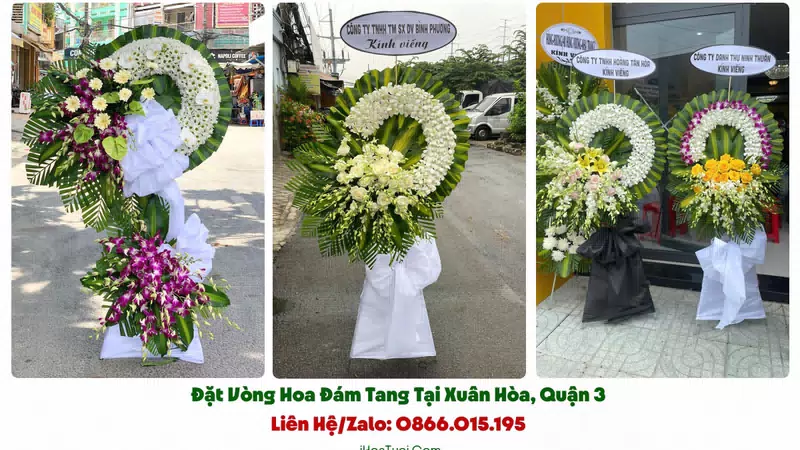 Đặt Vòng Hoa Đám Tang Phường Xuân Hòa, TP.HCM (Quận 3 Cũ)