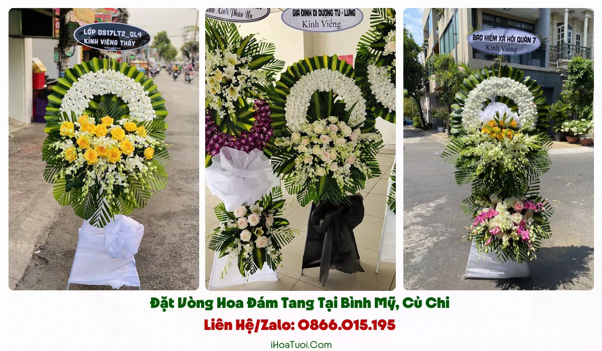 Giao vòng hoa đám tang khắp khu vực Xã Bình Mỹ