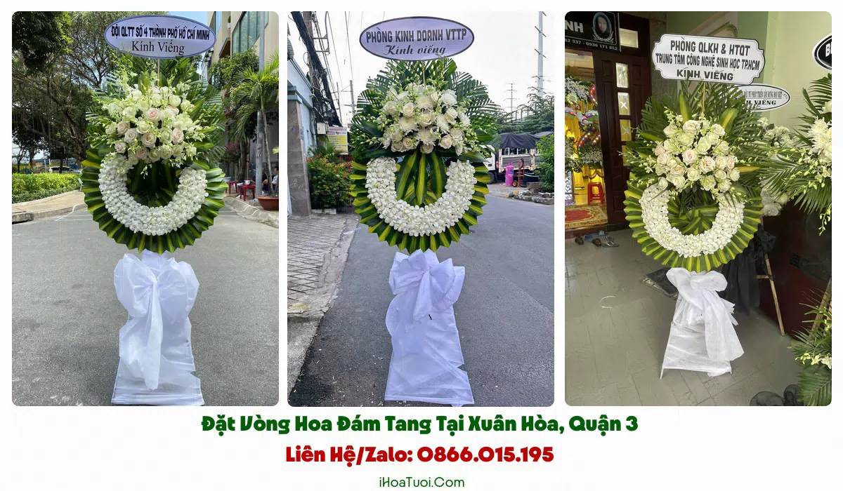 Giao vòng hoa viếng đúng giờ tại Xuân Hòa