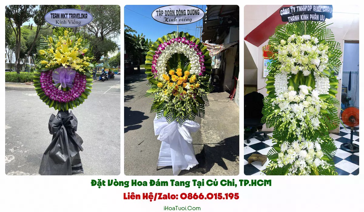 Giao vòng hoa đám tang đúng giờ tại Xã Củ Chi