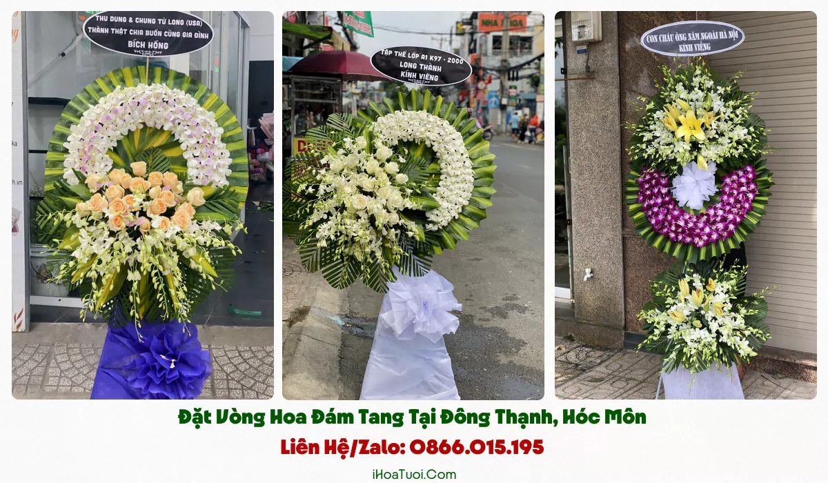 Các loại vòng hoa đám tang Xã Đông Thạnh để chọn