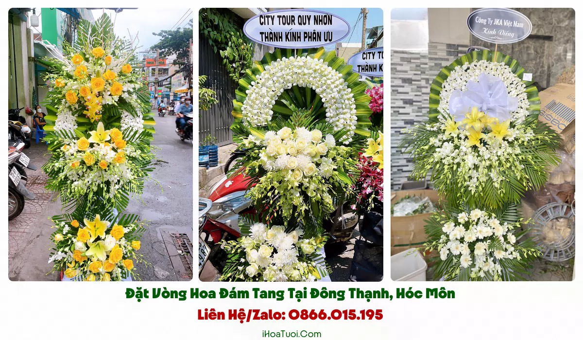 Giao vòng hoa đám tang đúng giờ tại Xã Đông Thạnh