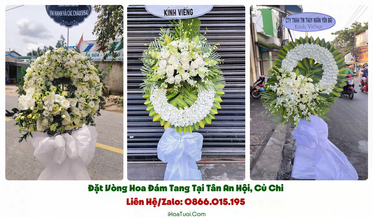 Các loại vòng hoa tang lễ xã Tân An Hội