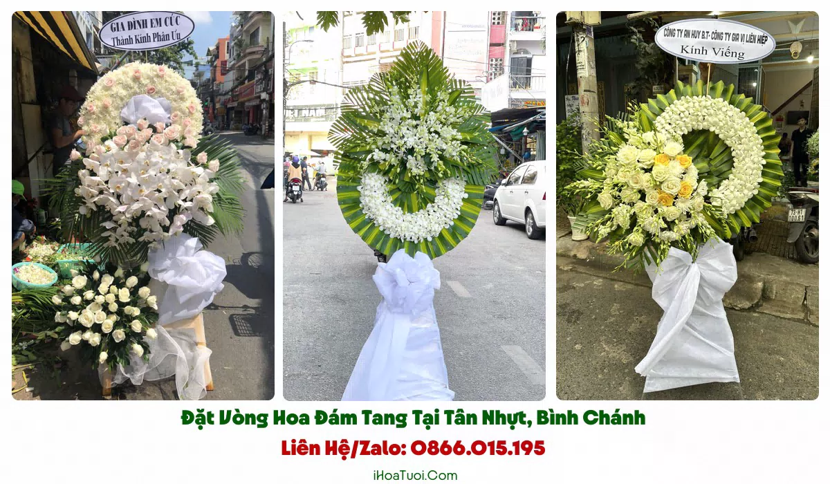 Vòng Hoa Viếng Đám Tang Xã Tân Nhựt, TP.HCM (Huyện Bình Chánh Cũ)