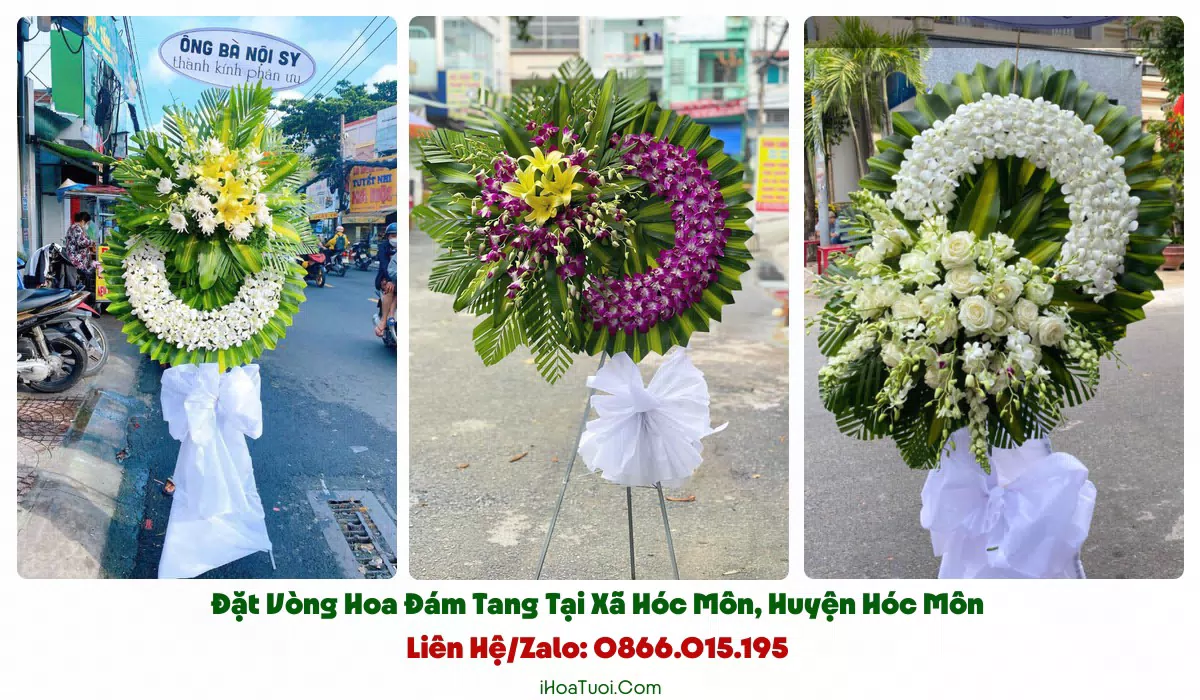 Giao vòng hoa đám tang đúng giờ tại Xã Hóc Môn