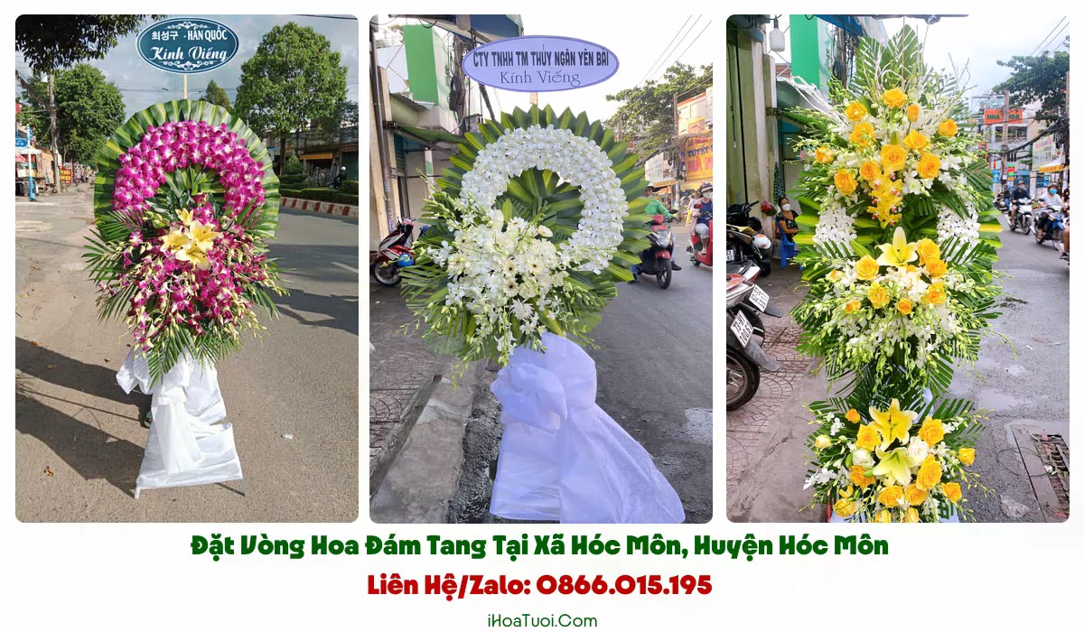 Vòng hoa tang lễ giao khắp Xã Hóc Môn và khu lân cận